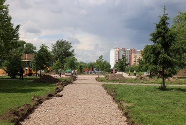 «Сухой» фонтан и навесы от солнца появятся в сквере в Реутове