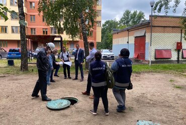 Выездное совещание с представителями АО «Мособлгаз», ООО «Реутовский водоканал», ООО «Р‑СЕТЕВАЯ КОМПАНИЯ», ЗАО «Балашихинская Электросеть», ООО «РеутЭнерго» и подрядной организации по вопросу проверки геоподосновы (коммуникационных сетей)