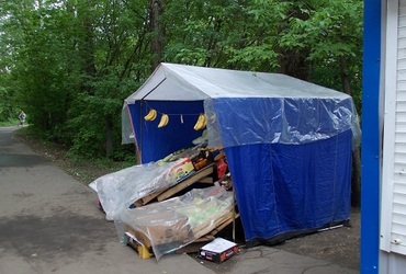 Госадмтехнадзор заставил ликвидировать палатку с овощами, установленную незаконно
