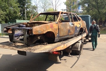 Эвакуация автомобиля 9 августа 2012 года