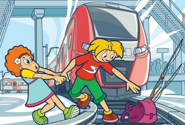 Железная дорога — зона повышенной опасности! Будьте внимательны!