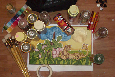 Панно «Лев в винограднике»