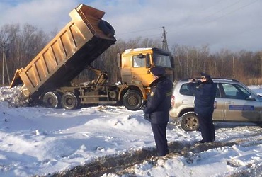 Проводили до снегосвалки