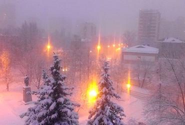 Реутов накрыло снегом