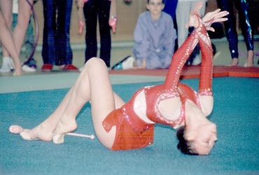 Победительница соревнований по художественной гимнастике