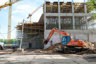 В Реутове продолжается строительство спорткомплекса