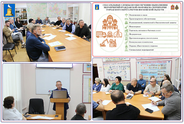 Совещание с начальниками спасательных служб, обеспечивающих выполнение мероприятий гражданской обороны на территории городского округа Реутов.