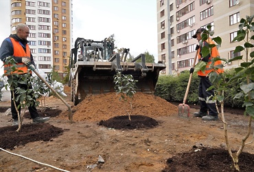 Готовность сквера на Парковой в Реутове составляет 97%