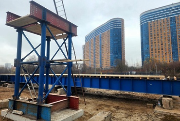 В Реутове возводят временный переход через МКАД у Горьковского шоссе