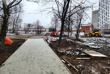 Благоустройство сквера на улице Октября в Реутове: итоги осеннего этапа