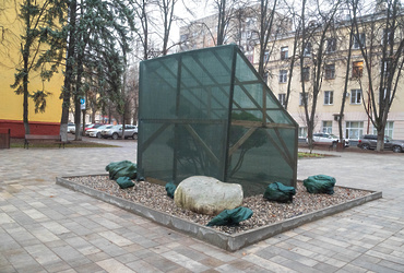 Редкий бонсай в новом сквере Реутова защитили от зимних холодов